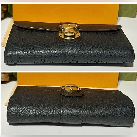 🔥SOLD🔥LOUIS🌻VUITTON Mahina Taiga Portofeuillis Wallet W/Box,Dust-bag & Chain - Picture 8 of 17